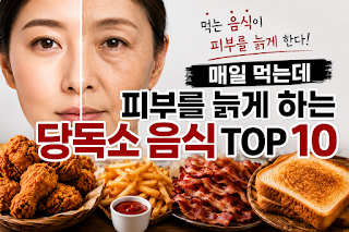 매일 먹는데 피부를 늙게 하는 음식들, 당독소 음식 TOP 10