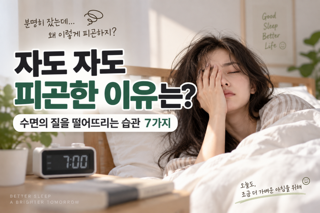 자도 자도 피곤한 아침과 수면의 질을 떨어뜨리는 습관