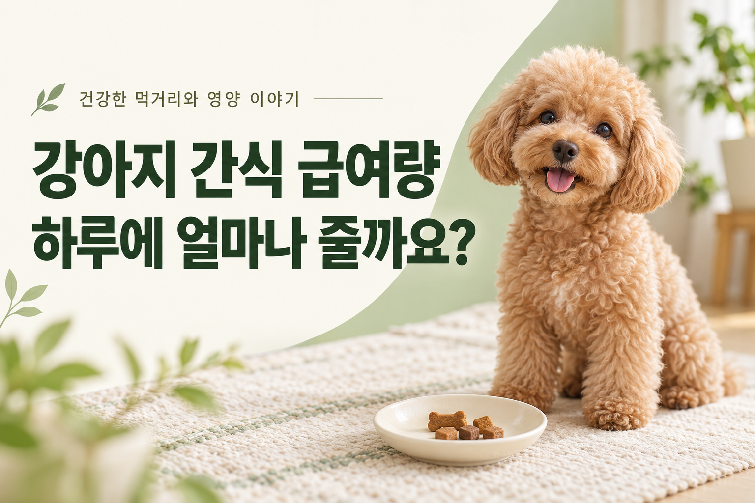 강아지 간식 급여량, 하루에 얼마나 줘야 할까요?